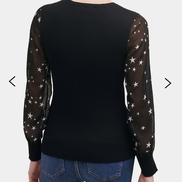 DKNY Star Sleeve Sweater NWT - Picture 3 of 4